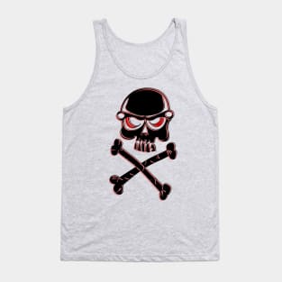 No Passage Skull Crossbones Danger Warning Hazard Bones Risk Tank Top